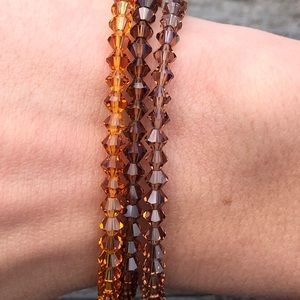 3 Single Strand Swarovski Crystal Bracelet Bundle